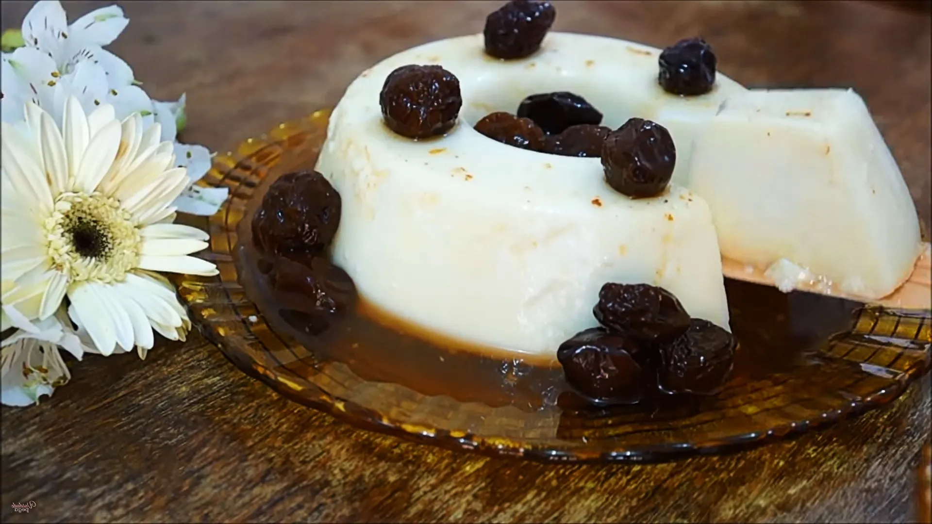 Budín de crema blanca